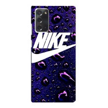 Чехол с логотипом Найк на Samsung Galaxy Note 20 – Найк на фиолетовом