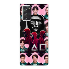Чехол Гра в кальмара для Samsung Galaxy Note 20 – Персонажи игры кальмара