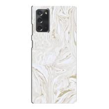 Мраморний чехол на Samsung Galaxy Note 20 (VPrint) (Білий мрамор)