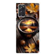 Чохол з унікальним дизайном 'Осінь з кавою' для Samsung Galaxy Note 20 – Темна кава