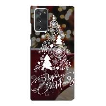 Різдвяні Чохли для Samsung Galaxy Note 20 (VPrint) (Ялинка яскрава)
