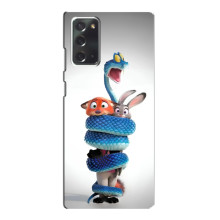 Силиконовый чехол с принтом Зоотрополіс для Samsung Galaxy Note 20 – Змея Зоо