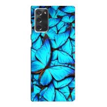 Силиконовый бампер с картинкой животных для Samsung Galaxy Note 20 (Крылья бабочек)