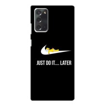 Силиконовый Чехол на Samsung Galaxy Note 20 с картинкой Nike – Later