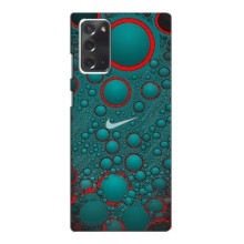 Силиконовый Чехол на Samsung Galaxy Note 20 с картинкой Nike (Найк зеленый)