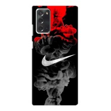 Силиконовый Чехол на Samsung Galaxy Note 20 с картинкой Nike – Nike дым