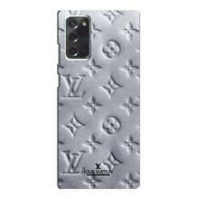 Текстурный Чехол Louis Vuitton для Самсунг Нот 20 – Белый ЛВ