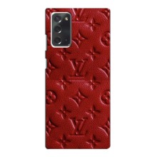 Текстурный Чехол Louis Vuitton для Самсунг Нот 20 – Красный ЛВ