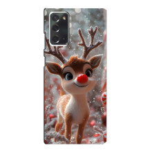 Яркий чехол для Samsung Galaxy Note 20 с Зимними Оленятами
