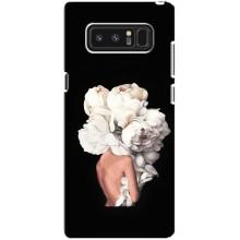 Чехлы (ART) Цветы на samsung Galaxy Note 8 (VPrint) (Білі квіти)