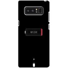 Чехлы для любимой на Самсунг Галакси Ноут 8 (VPrint) (Love battery)