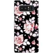 Чохли з квітами для samsung Galaxy Note 8 (VPrint) (Квіти на чорному)