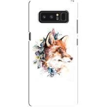 Чехлы с картинкой Лисички для samsung Galaxy Note 8 (VPrint) (Лисичка в цветочках)