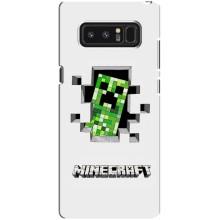 Чехол Майнкрафт на samsung Galaxy Note 8 (AlphaPrint) Minecraft (крипер Майнкрафт)