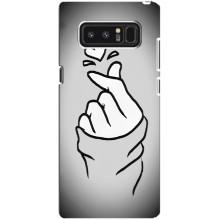 Чехол с принтом для samsung Galaxy Note 8 (AlphaPrint - Знак сердечка)