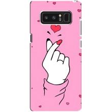 Чехол с принтом для samsung Galaxy Note 8 (AlphaPrint - Знак сердечка)