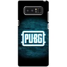 Чехол PUBG для Самсунг Галакси Ноут 8 (AlphaPrint) (Лого PUBG)