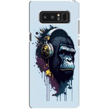 Чохол з Мавпами samsung Galaxy Note 8 - (AlphaPrint) – Горила в навушниках