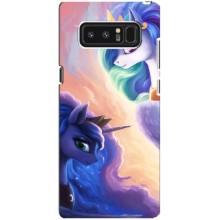 Чехол для Самсунг Галакси Ноут 8 - (Единорожки - Новинки) (AlphaPrint) (Единорожки)