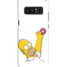 Чехол с Симпсонами для samsung Galaxy Note 8 (VPrint) (Гомер с пончиком)