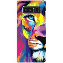 Чехол со Львом для samsung Galaxy Note 8 (VPrint) (Яркий Лев)