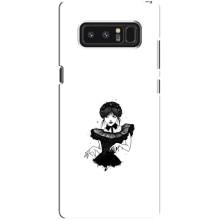 Чехлы Венсдей на samsung Galaxy Note 8 Уэнсдей (AlphaPrint) (танец Уэнздей)