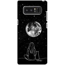 Чохол з малюнком кіт на samsung Galaxy Note 8 – Дівчина з котом