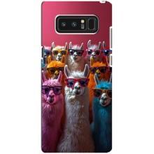 Чохол з принтом стильні тварини для Самсунг Ноут 8, N950 – Лами в окулярах