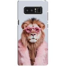 Чохол з принтом стильні тварини для Самсунг Ноут 8, N950 – Лев в окулярах