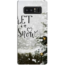 Новогодние, Праздничные Чехлы для samsung Galaxy Note 8 - 2024 год – Let it snow