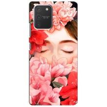Чехлы (ART) Цветы на Samsung Galaxy S10 Lite (VPrint) (Очі в квітах)