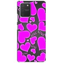 Чехлы для любимой на Самсунг Гелексі S10 Лайт (VPrint) (Pink hearts)