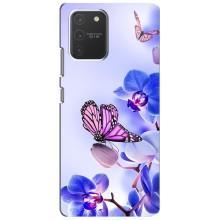Чохли з квітами для Samsung Galaxy S10 Lite (VPrint) (Метелик на квітах)