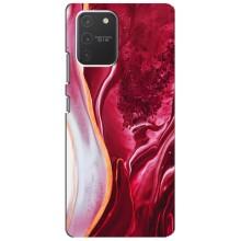 Чохол для Самсунг Гелексі S10 Лайт - з принтом (Дизайнерські) (AlphaPrint) (Мрамор червоний)