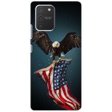 Чехол Флаг USA для Samsung Galaxy S10 Lite (Орел и флаг)