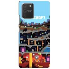 Чохол Майнкрафт на Samsung Galaxy S10 Lite (AlphaPrint) Minecraft (фон Minecraft)