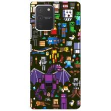 Чохол Майнкрафт на Samsung Galaxy S10 Lite (AlphaPrint) Minecraft (Колаж Майнкрафт)