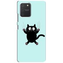 Чохол з принтом для Samsung Galaxy S10 Lite (AlphaPrint) Модні коти (Падаючий кіт)