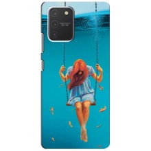 Чехол Стильные девушки на Samsung Galaxy S10 Lite – Девушка на качели