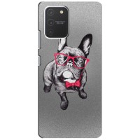 Чехол (ТПУ) Милые собачки для Samsung Galaxy S10 Lite (Бульдог в очках)