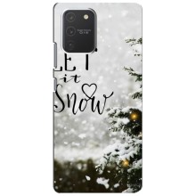 Новогодние, Праздничные Чехлы для Samsung Galaxy S10 Lite - 2024 год (Let it snow)