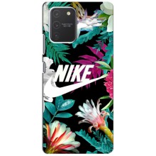 Силіконовый Чохол на Samsung Galaxy S10 Lite з картинкою НАЙК – Квітковий Nike