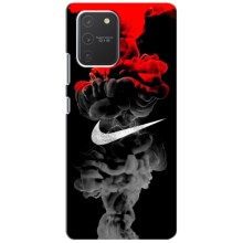 Силиконовый Чехол на Samsung Galaxy S10 Lite с картинкой Nike (Nike дым)