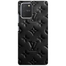 Текстурный Чехол Louis Vuitton для Самсунг С10 Лайт – Черный ЛВ