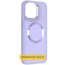 TPU чехол Bonbon Metal Style with MagSafe для Samsung Galaxy S20 FE – Сиреневый