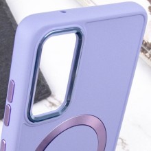 TPU чехол Bonbon Metal Style with MagSafe для Samsung Galaxy S20 FE – Сиреневый