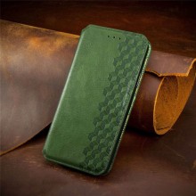 Кожаный чехол книжка GETMAN Cubic (PU) для Samsung Galaxy S20 FE – Зеленый