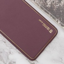 Кожаный чехол Xshield для Samsung Galaxy S20 FE – Бордовый