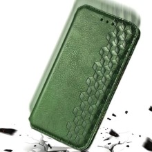 Кожаный чехол книжка GETMAN Cubic (PU) для Samsung Galaxy S20 FE – Зеленый