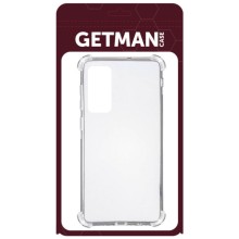 TPU чохол GETMAN Ease logo посилені кути для Samsung Galaxy S20 FE – Прозорий